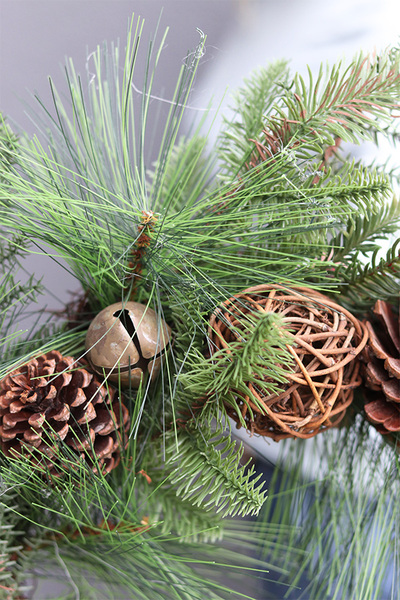 Zielono Nam, wianek dekoracyjny, zimowy, śr.60cm