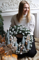 Santa's Comin to Town, świąteczny wianek dekoracyjny