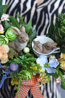 Zając na Herbatce, wiosenny wianek z zajączkiem