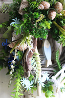 marynistyczny wianek z zawieszką, Rybka, śr.34cm