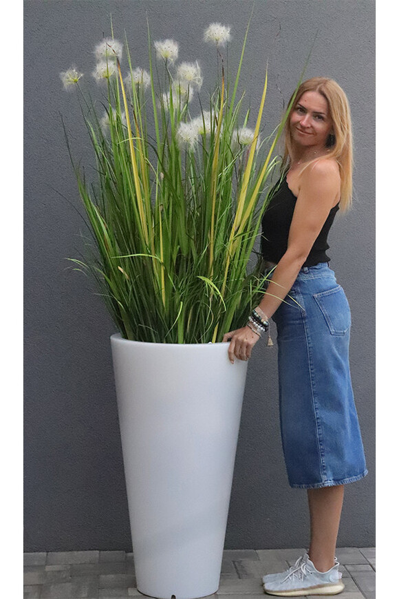 Dandelion Light 3, trawa w podświetlanej donicy z dmuchawcami