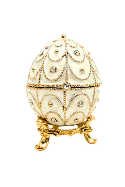 Faberge, elegancka szkatułka metalowa