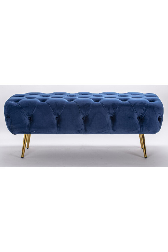 Buduar Blue, ławka z welurowym obiciem tendom.pl
