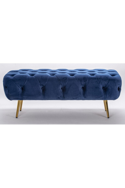 Buduar Blue, ławka z welurowym obiciem tendom.pl