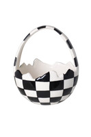 Balck Easter, ceramiczny koszyczek naczynie, szachownica
