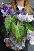 Ristretta Etno, kompozycja kwiatowa z orchideą