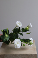 Eustoma White, gałązka sztucznej eustomy, 1szt. dł.75cm