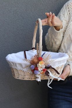 OD RĘKI Karlina, dekorowany koszyczek wielkanocny, wys.30cm