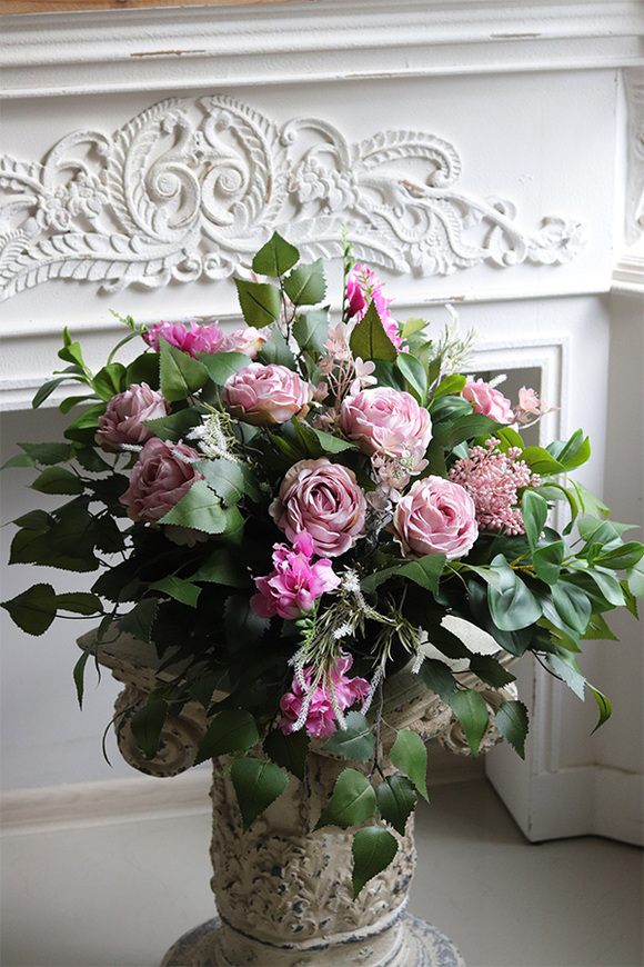 Różowa Medra, komplet dekoracji nagrobnych