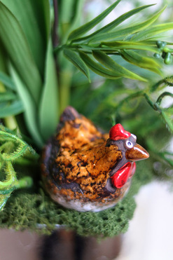 Doris Spring, stroik wiosenny z kurami, wym.46cm