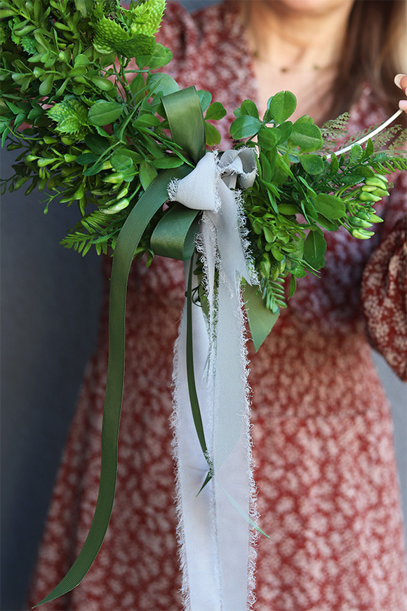 Zioła Subtelle, zielony wianek na obręczy