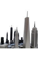 New York Sky Line ekskluzywne szachy ze stali nierdzewnej