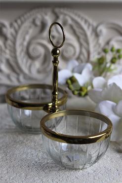 przyprawniki / sosjerki, Lux Villa Gold Glamour, wym.20x24x11cm