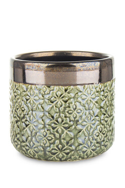 Lagos Basic, ceramiczna osłonka na kwiaty, wym.13x14.5cm