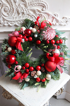 Lollypop Candy 2, świąteczny wianek dekoracyjny, śr.42cm 