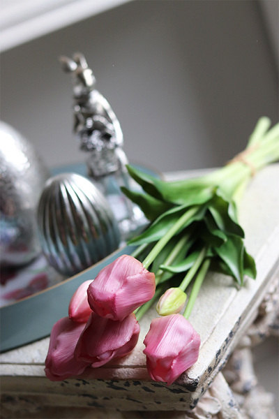 bukiet tulipanów silikonowych, Róż