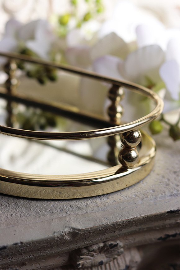 owalna lustrzana taca, Lux Villa Gold Glamour