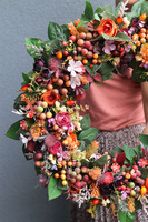 bogaty dekoracyjny wianek, Jesienna Melodia 2, śr.44cm