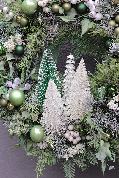 Forest in Winter, wianek bożonarodzeniowy z choinkami, śr.44cm 