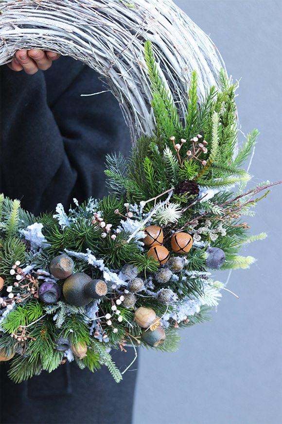 Zimowa Kraina, wysokiej jakości świąteczny wianek, śr.43cm