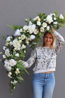 Malediwy White 2, stylowa girlanda ze sztucznych kwiatów