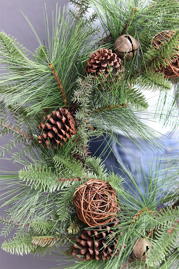 Zielono Nam, wianek dekoracyjny, zimowy, śr.60cm