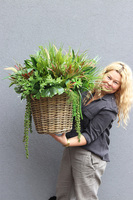 Retresta Basket, kompozycja z ziołami w koszu