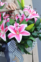 Lilly Basket, bukiet lilii nagrobny w koszu