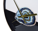 Amethyst Black&White, elegancki wiszący zegar w złotej ramie, wym.45.2x4.3cm