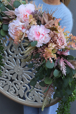 Sand Flowers 2, dekor ścienny z kwiatami, śr.80cm