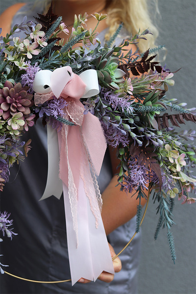 Fioleti Subtelle, delikatny wianek na obręczy