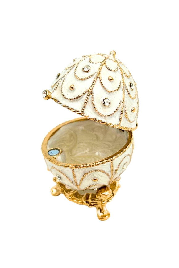 Faberge, elegancka szkatułka metalowa