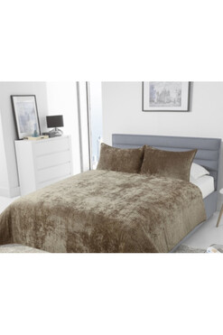 Coverlet Velvet, welurowa narzuta na łóżko i poszewki, brązowy, 200x220