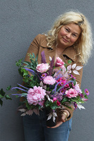 Pink Flowers, komplet dekoracji nagrobnych