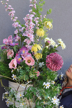 Spring Gizelle, podłogowa dekoracja kwiatowa, wys.127cm