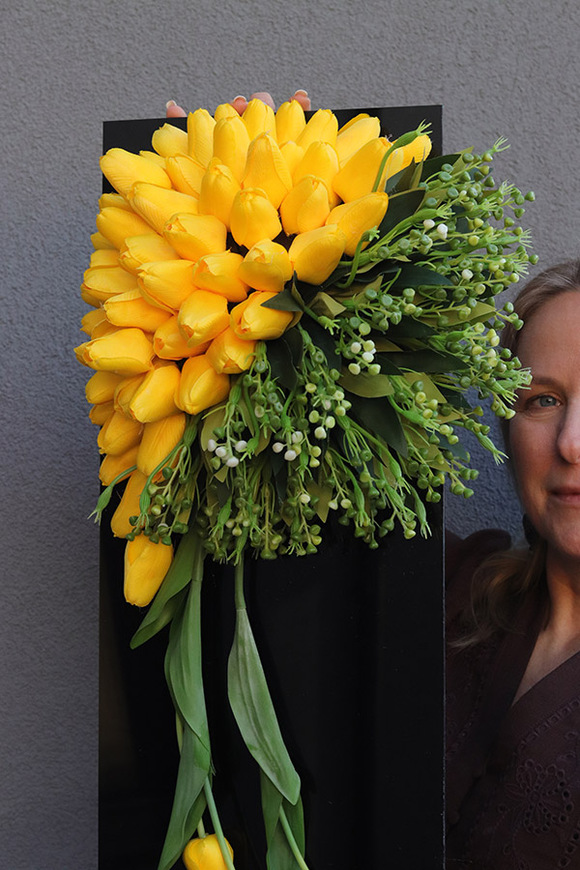 Tulippo New Design Yellow, komplet dekoracji nagrobnych