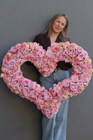 Rosmerta, duży różowy wianek serce