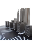New York Sky Line ekskluzywne szachy ze stali nierdzewnej