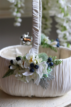 Delina, dwustronnie dekorowany koszyczek wielkanocny, wys.28cm 