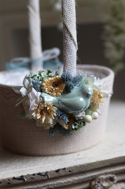 dekorowany koszyczek wielkanocny, Kressa, wys.33cm 