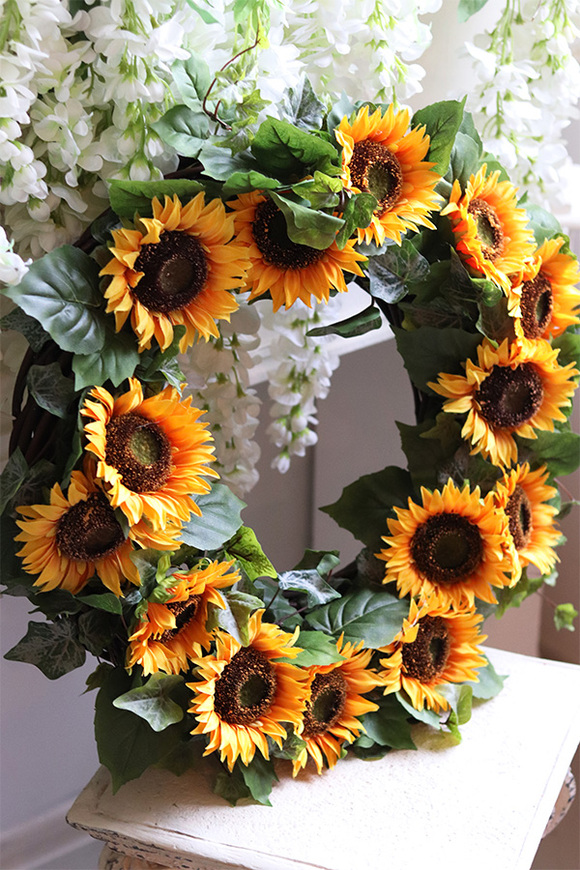 wianek ozdobny Słoneczniki Nowe, wym.55cm