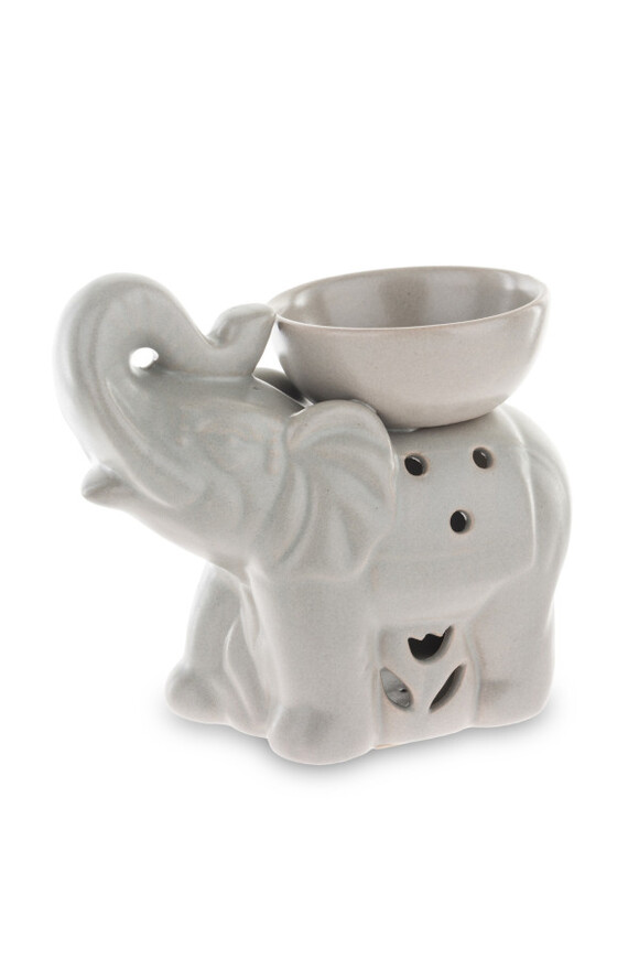 Elephant, ceramiczny kominek zapachowy, szary