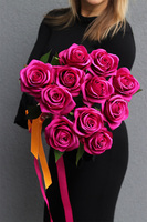 Rosalinda, bukiet amarantowych róż