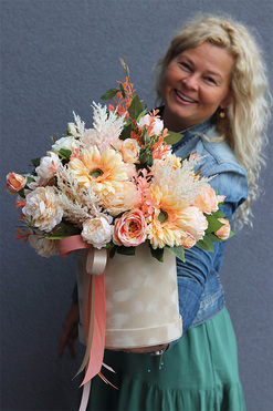 flowerbox Beżowa Mgła, wys.50cm