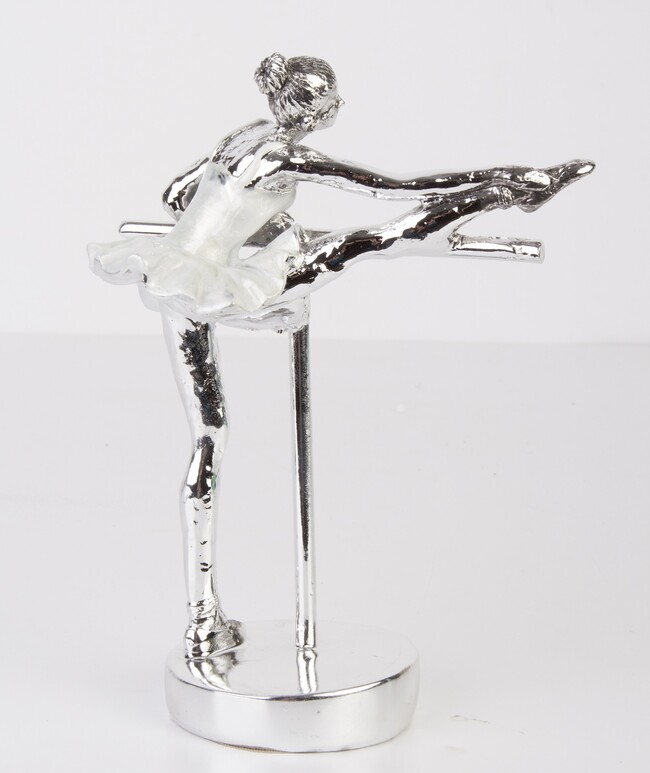 Od Ręki. Balerina Perle, figurka srebrna, wym.18.5x13.5x7 cm 