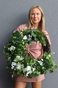 Agnes Extra 2, elegancki wianek na drzwi, śr.50cm