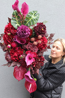 Bordo Cherry 2, komplet dekoracji nagrobnych