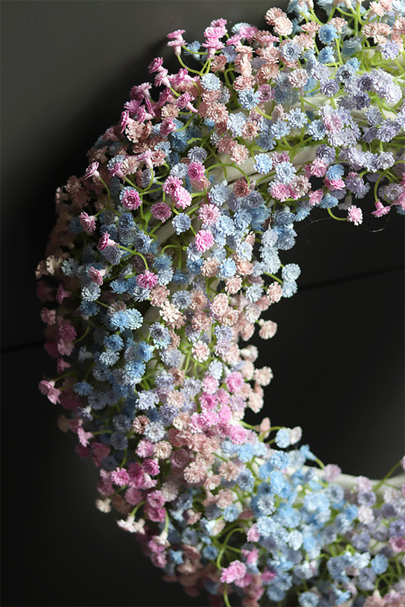 Kaszka Pastelowa, wiosenny wianek dekoracyjny, kpl.2szt