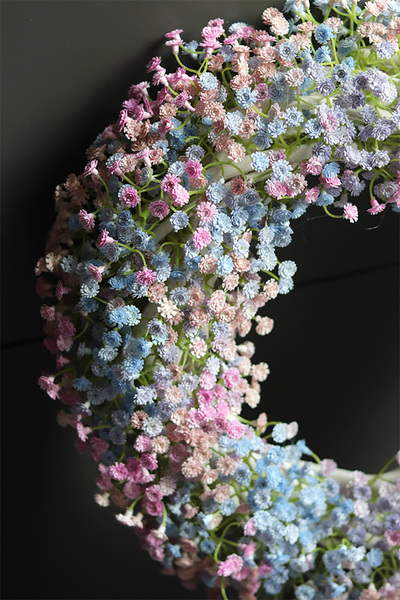 Kaszka Pastelowa, wiosenny wianek dekoracyjny, kpl.2szt