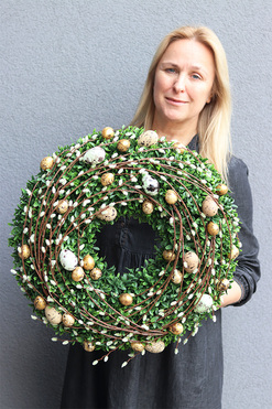 Easter Decore, wielkanocny wianek z jajkami, śr.49cm